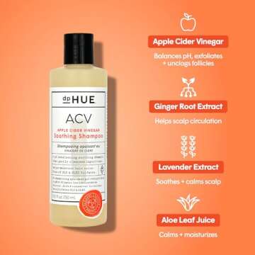 dpHUE ACV Soothing Shampoo, 8.5 Fl Oz - Sulfate Free Dry Scalp Shampoo For Color Treated Hair With A...