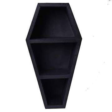 Artisans Of India Coffin Shelf - Gothic Home Decor Mini Casket Storage Display Rack