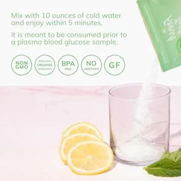 The Fresh Test, 75-gram Powder Drink Mix | Additive-Free, Non-GMO, Organic Ingredients | Mint Lemonade