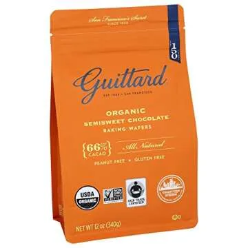 Guittard, Organic 66% Chocolate Baking Wafers, 12 Ounce
