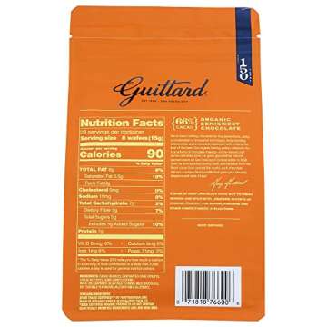 Guittard, Organic 66% Chocolate Baking Wafers, 12 Ounce