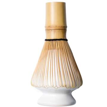 Dr. Weil Matcha Kari - Lite Matcha Tea Set - White - Whisk with Holder, Scoop, Sifter, and Ceramic Bowl