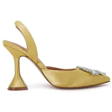 VETASTE Women's Crystal Slingback Pumps - Chic Elegance