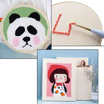 Y-Axis Punch Needle Embroidery Cloth - 1 Yard Cotton