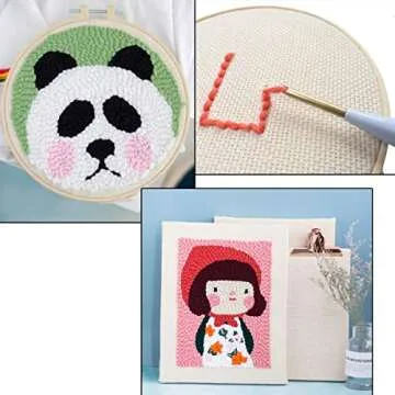 Y-Axis Punch Needle Embroidery Cloth - 1 Yard Cotton