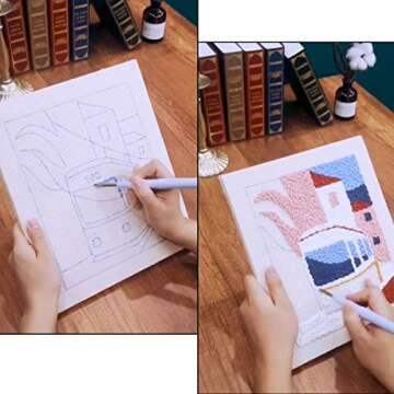 Y-Axis Punch Needle Embroidery Cloth - 1 Yard Cotton