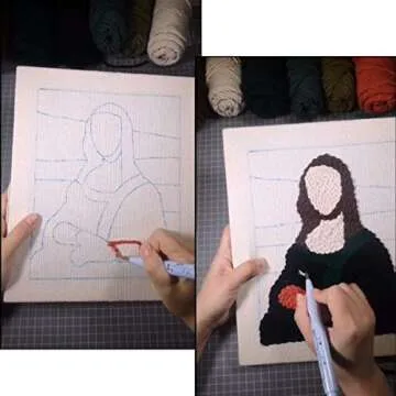 Y-Axis Punch Needle Embroidery Cloth - 1 Yard Cotton