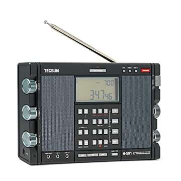 Tecsun H501 Digital Worldband AM/FM Shortwave Longwave Radio with SSB Reception, Dual Speakers, & MP...