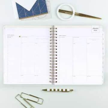 Blue Sky Day Designer 2024 Daily and Monthly Planner