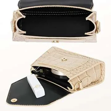 FRANSHION handbags for women，mini purses for women，cute small purse,small crossbody bags for women trendy（beige）