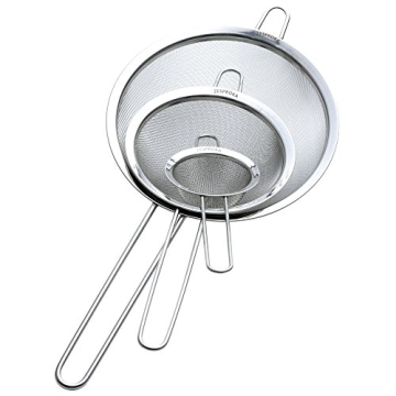 Shop Zesproka 3 Piece Stainless Steel Fine Mesh Strainers
