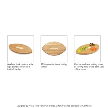 Los Angeles Rams Bamboo Football Cutting Board Team Pride