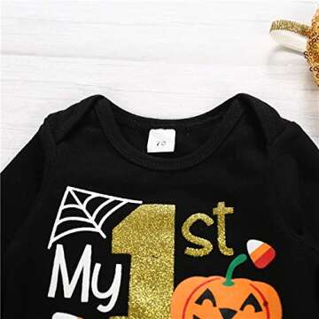 Adorable Baby Girls Halloween 4-Piece Outfit Set