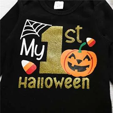 Adorable Baby Girls Halloween 4-Piece Outfit Set