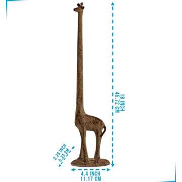 Giraffe Paper Towel Holder - Vintage Decorative Stand for Kitchen and Bathroom