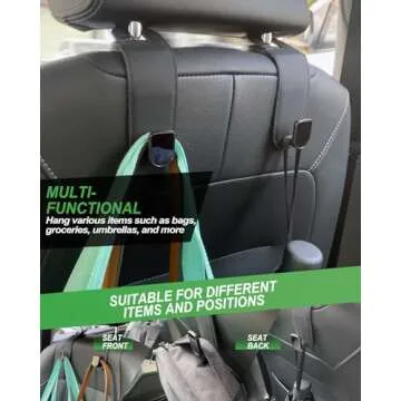 Teoenix Car Seat Headrest Hook for Groceries & Bags
