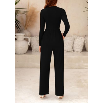 PRETTYGARDEN Women's Mock Neck Jumpsuit for Every Occasion