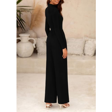 PRETTYGARDEN Women's Mock Neck Jumpsuit for Every Occasion