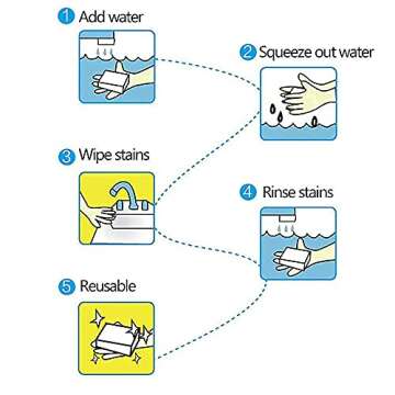 Magic Sponge Eraser, POWOBEST 1 Pack Melamine Sponge Foam, Extra Large Multi-Surface Household Clean...