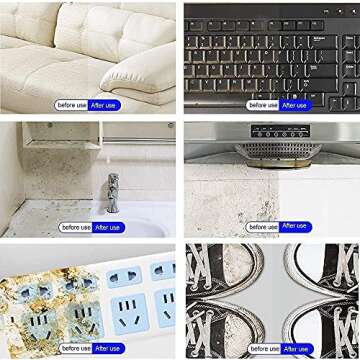 Magic Sponge Eraser, POWOBEST 1 Pack Melamine Sponge Foam, Extra Large Multi-Surface Household Cleaning Non-Scratch Scrub Sponge Pads for Kitchen, Car,Sink,Shoe，Bathtub Cleaning Sponge