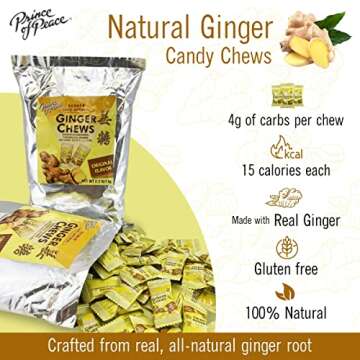 Prince of Peace Natural Ginger Candy Chews - 2.2lb Pack