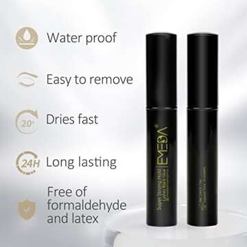 EMEDA Strong Hold Latex Free Black Eyelash Glue 24H Waterproof