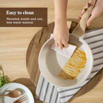 USELUCK 14 Pcs Non-Stick Cookware Set for Healthy Cooking