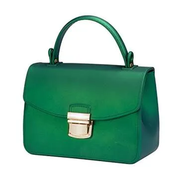 Top Handle Clutch Handbags Jelly Crossbody Bags for Women - Vibrant Green Elegance