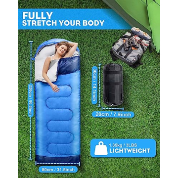 Rantizon Lightweight Waterproof Sleeping Bag for Camping