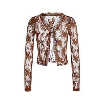 Y2k Lace Mesh Cardigan for Stylish Women