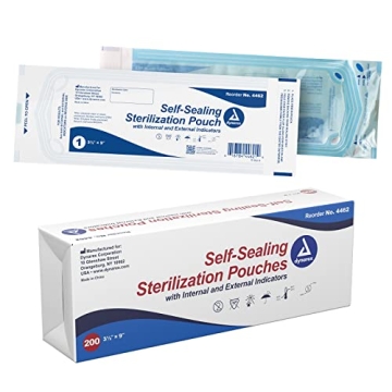 Dynarex Sterilization Pouches - Self-Sealing for Medical, Dental & Beauty Tools