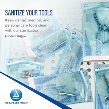 Dynarex Sterilization Pouches - Self-Sealing Autoclave Bags