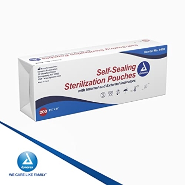 Dynarex Sterilization Pouches - Self-Sealing Autoclave Bags