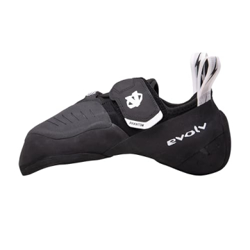 EVOLV Phantom Rock Climbing Shoe for Bouldering & Sport Climbing - Black/White - 9.5