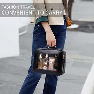 Pinkmik Clear Makeup Bag for Travel and Daily Use