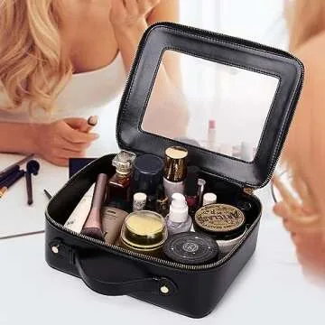 Pinkmik Clear Makeup Bag for Travel and Daily Use