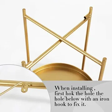 Tiita Round End Table – Stylish 2-Tier Metal Nightstand