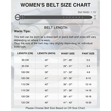 CR Leather Belt Women Gold Buckle Fashion Accessory