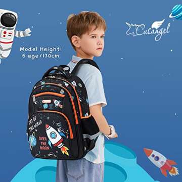 Cusangel Kids Backpack Boys, Elementary Kindergarten Preschool School Bag 16 inch Multifunctional Cu...