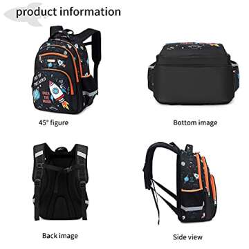Cusangel Kids Backpack Boys, Elementary Kindergarten Preschool School Bag 16 inch Multifunctional Cute Large Capacity