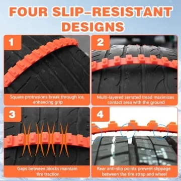 20PCS Snow Chains Tire Chains for Secure Winter Driving