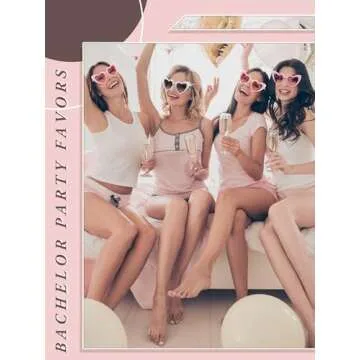 Saysurey 10 Pack Bachelorette Party Sunglasses Pearl Bride Heart Shaped Sunglasses Wedding Bridesmaid Proposal Gifts for Women Bride Bachelorette Shower Wedding Party