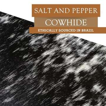 Genuine Salt and Pepper Cowhide Rug for Your Home