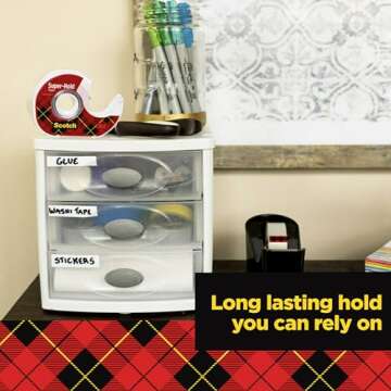 Scotch Super-Hold Tape - 50% More Adhesive, 4 Rolls