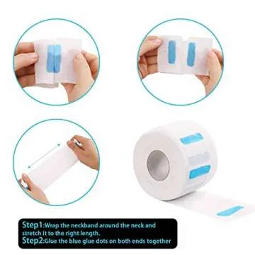 IOOROSE Disposable Barber Paper Neck Strips - 5 Rolls