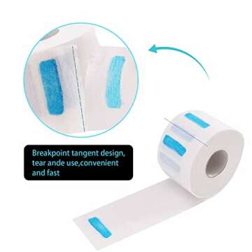 IOOROSE Disposable Barber Paper Neck Strips - 5 Rolls