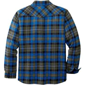 Legendary Whitetails Men's Tough As Buck Sherpa Lined Flannel Shirt Jacket, Rugged Ridge Plaid, Larg...