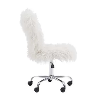 Stylish Linon Cora Faux Flokati Chair for Home Offices and Teens