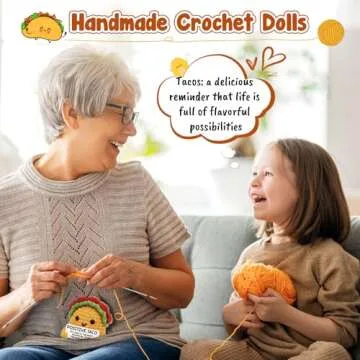 Mini Emotional Taco Support Positive Crochet Animals Funny Easter Day Birthday Gifts for Women Mom Daughter Sister Friend Inspirational Gifts Handmade Knitted Taco Cute Christmas Easter Basket Stuffer