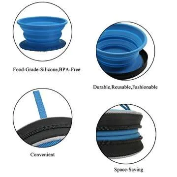 Mogoko Eco-Friendly Collapsible Dog Bowls for Travel